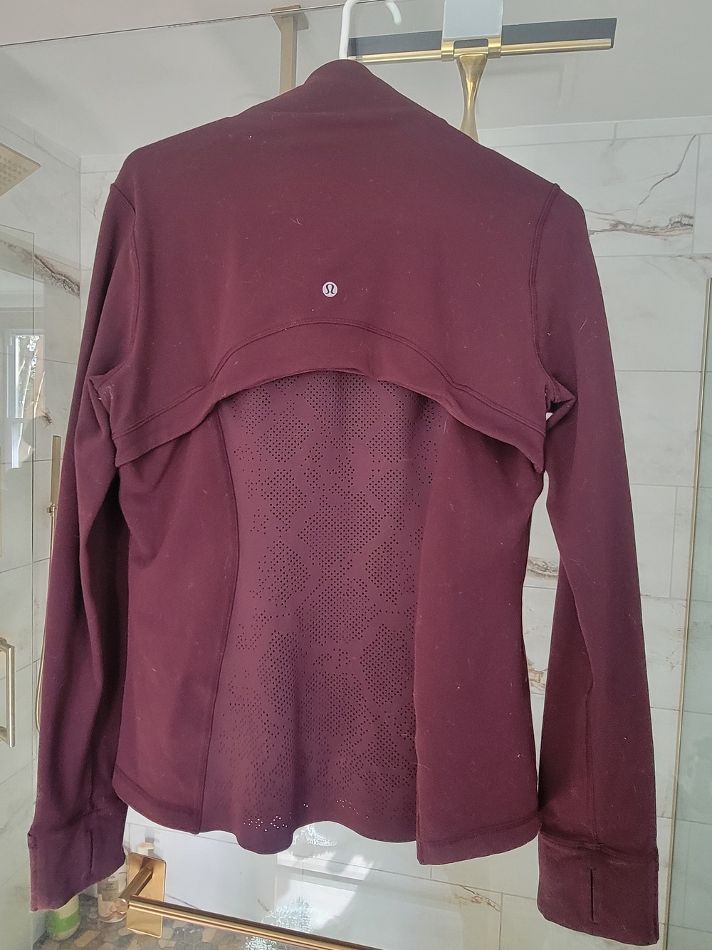 lululemon athletica Women's Burgundy Perforated Athletic Jacket
